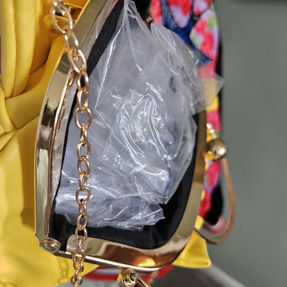 Silk Style Joggers Embroidered Satin Bomber Jacket Silence + Noise Yellow Bag - Picture 6 of 16